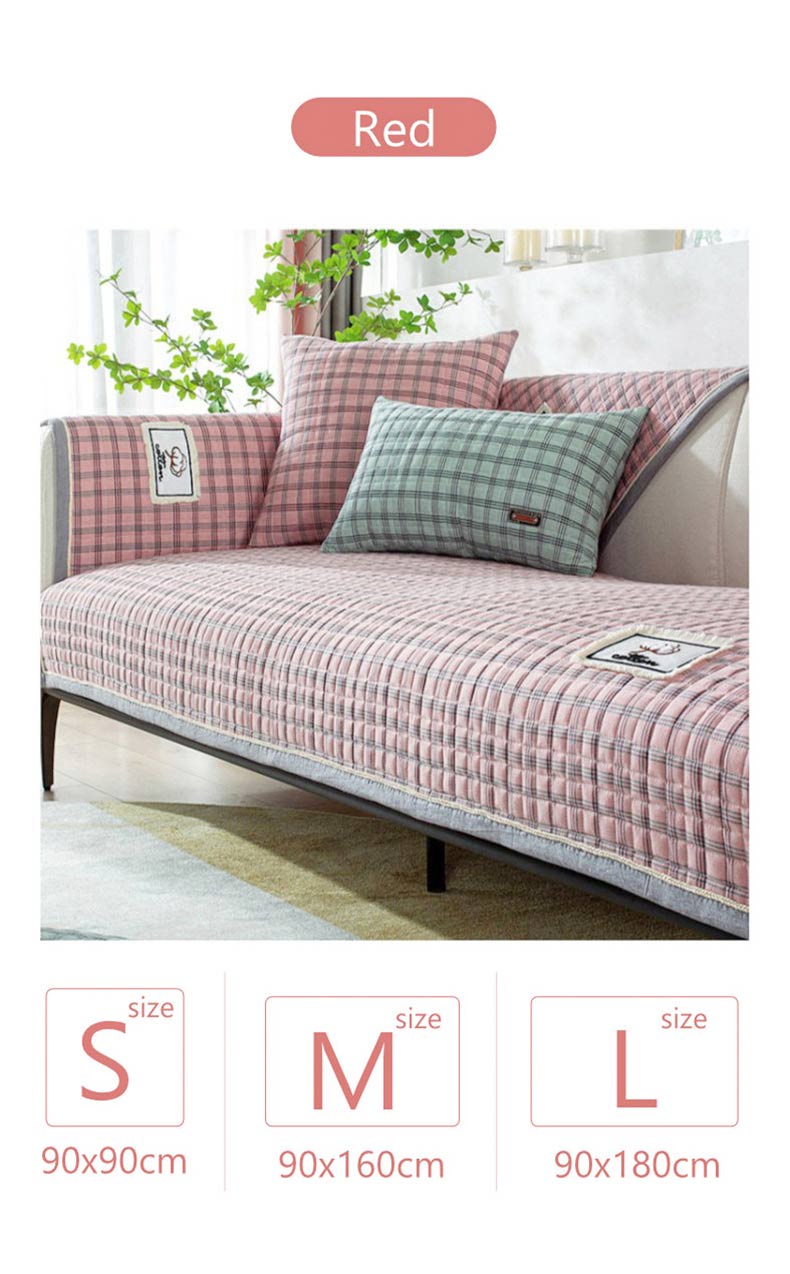 Plaid Sofa Cover-8